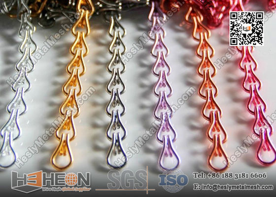 الصين 1.6 ملم × 2.8 م ارتفاع ضد الصدأ السلسلة المعدنية شاشة الطيران الستار المزود