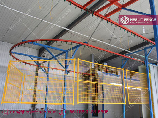 الصين 6x9.5ft ألواح السياج المؤقتة مع مسحوق أصفر مغلفة المزود