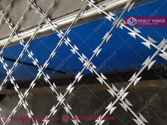 الصين حواجز الشبكة الحلزونية لـ"ريبر ريزر" H2.5mX6.0m 75x150mm ثقب ماس CBT-65 CBT-60 - HeslyFence_CHINA المزود