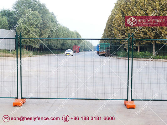الصين سياج بناء مؤقت مغطى بالغبار الأخضر الداكن 2.1×2.4m AS4687-2007 Hesly Fence - الصين المزود