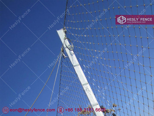 نظام حاجز حماية الصخور السلبي 250 كيلوجول، ارتفاع 4 أمتار، مطلي بالجلفنة، شبكة حبال 4X5 متر، مبيعات مباشرة من المصنع في الصين المزود