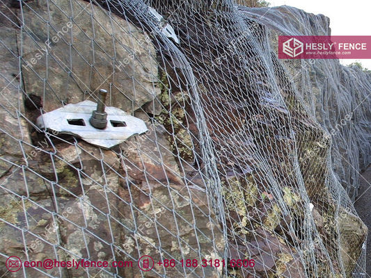 4×4m هيسلي نظام حاجز سقوط الصخور لحماية المنحدرات الجبلية SNS شبكة حبل مرنة الصين المصدر المصنع المزود