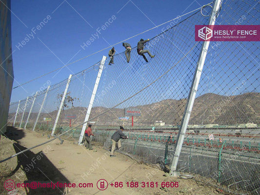 نظام الحاجز السلبي للصخور HESLY ارتفاع 3.0m عرض 10m حلقة فولاذية شبكة حبل HesyFence-China المزود