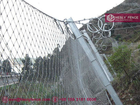 نظام حاجز حماية الصخور السلبي 250 كيلوجول، ارتفاع 4 أمتار، مطلي بالجلفنة، شبكة حبال 4X5 متر، مبيعات مباشرة من المصنع في الصين المزود