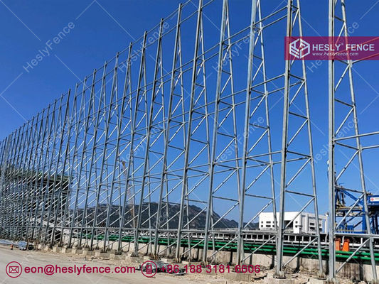 نظام سياج صد الرياح الفولاذي بارتفاع 12 مترًا | صفائح معدنية مموجة مموجة 1.5 مم | اللون الأزرق | 910X3000mm - سياج هسلي المزود