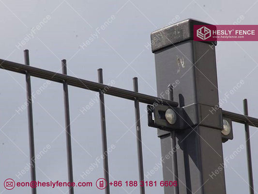 سياج شبكي سلكي مزدوج مزخرف | 868 لوحة شبكية صلبة | سياج شبكي ديكور | فتحة 60 × 200 ملم | 60X60 عمود SHS - هيسلي المزود