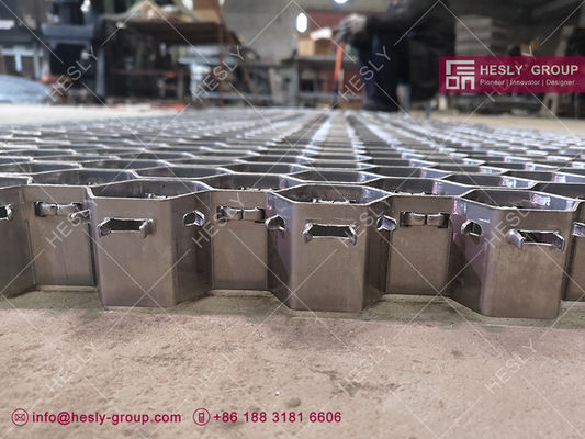 الفولاذ الكربوني 14 مقاس 50 مم شبكة هيكساجونال، رصاصات خارجية للطلاء الفرن الحار المزود