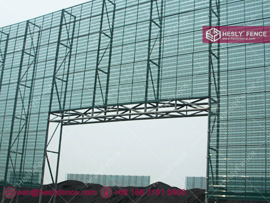 حائط التحكم في الرياح والغبار HESLY، ثلاث قمم، سمك 0.8 ملم، عرض 910 ملم، فتحة ثقبية - HeslyFence، الصين المزود