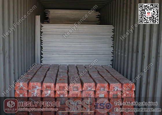 أستراليا ألواح السياج المؤقتة بالشبكة مع أقدام بلاستيكية برتقالية المزود