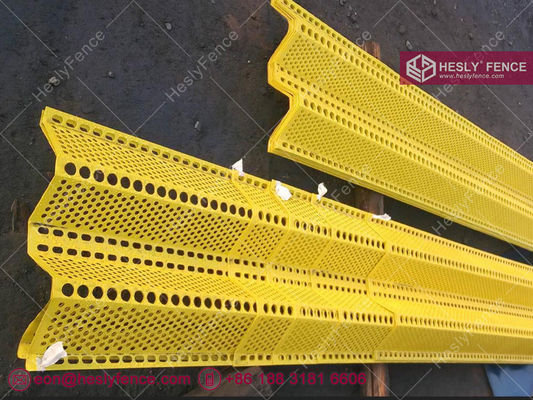 لوحة مكافحة الرياح ذات القمة المزدوجة نظام سياج للسيطرة على الرياح والغبار ارتفاعه 9 أمتار - مبيعات المصنع الصيني المزود