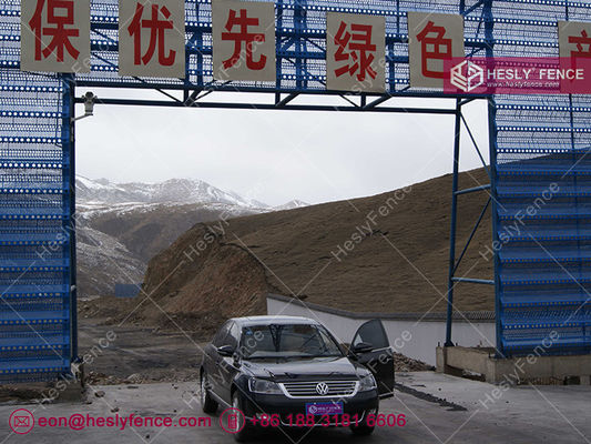 لوحة مكافحة الرياح ذات القمة المزدوجة نظام سياج للسيطرة على الرياح والغبار ارتفاعه 9 أمتار - مبيعات المصنع الصيني المزود