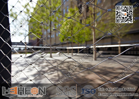 شبكة كابلات من الفولاذ المقاوم للصدأ بحلقات AISI 316L | شبكة حبال سلكية مرنة المزود