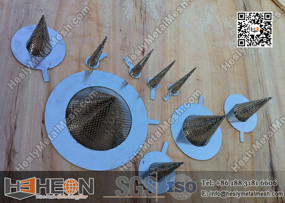 "2" مرشحات الشبكة المعدنية المخروطية المنفحة المزود