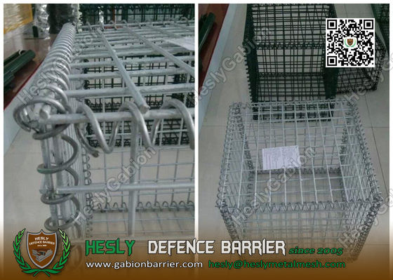 قفص غابيوني مغلف بالفلفان مغلف بالشبكة المطاوئة 2×1×1 م 50×50 م فتحة شبكة المزود