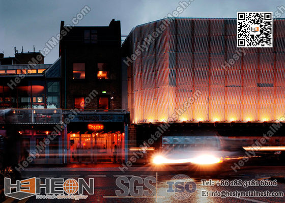 ورقة معدنية موسعة من الألومنيوم مطلي بالألوان للمباني المعمارية المزود