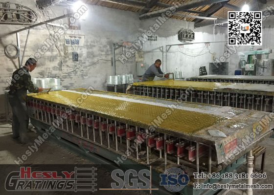 شبكة فايبر جلاس مصبوبة بلون أصفر مقاس 38X38 ملم | معتمدة من خفر السواحل الأمريكي المزود