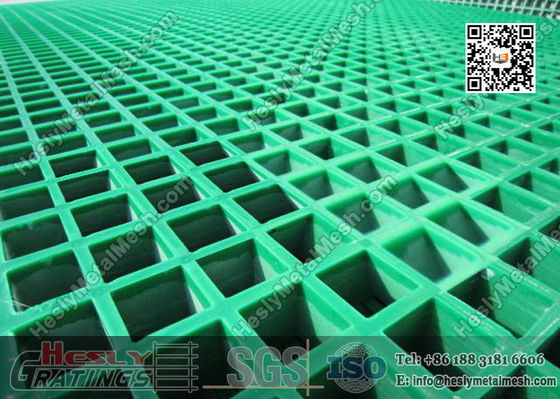 38ملم THK اللون الأخضر صبغ الألياف الزجاجية الشبكية USCG معتمدة المزود