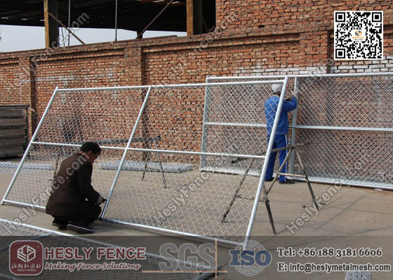شبك سياج مؤقت مجلفن قابل للإزالة بحجم فتحة 50*50 مم المزود