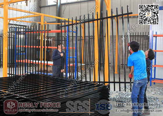 2.1 متر عالية سد الصلب المقطوعة مسحوق مغلفة الأسود اللون الصين المورد المزود