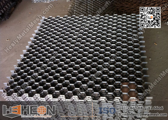 AISI304 1.5X20X50mm الشبكة الستة الأطراف الشبكة للطلاء المقاوم للنيران المزود