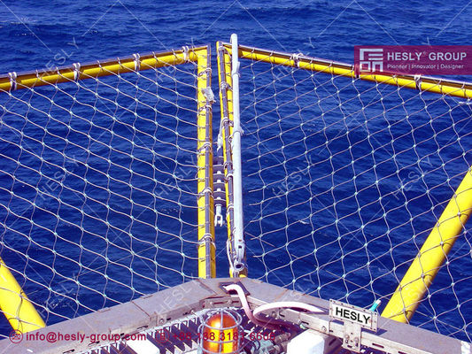 شبكة أمان محيط السفينة من الفولاذ المقاوم للصدأ. كابل 3.0 ملم. فتحة 50 ملم × 50 ملم. المزود