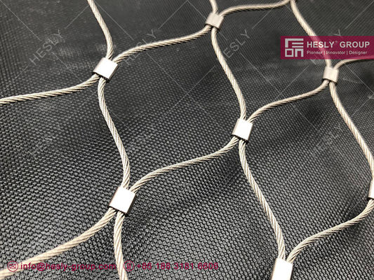 شبكة أمان محيط السفينة من الفولاذ المقاوم للصدأ. كابل 3.0 ملم. فتحة 50 ملم × 50 ملم. المزود