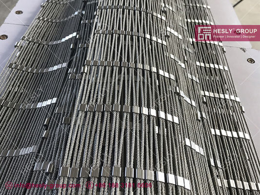 شبكة شبكة الكابلات من الفولاذ المقاوم للصدأ، AISI316 1.5mm، 30X30mm حفرة الماس، نوع الغطاء، الحيوانات المحجوزة- HESLY المزود