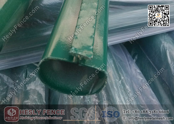 حواجز حائطية مصفحة 50×50 ملم ثقب مربع RAL6005 أخضر مغلف بالبيفيكس المزود