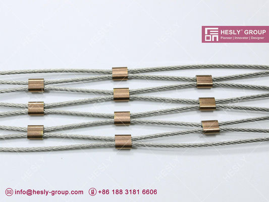 SS316 / SS304 1.5mm الفولاذ المقاوم للصدأ الحبل الحبل مع 80X139mm فتح الشبكة المزود