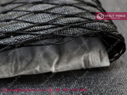 الشبكة السلكية المضغوطة بالألوان السوداء مع الحاجز المزود