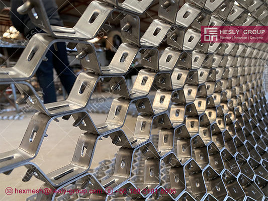 AISI304 الفولاذ المقاوم للصدأ 14 مقياس 50mm الحديدية المقاومة للنيران غطاء شبكة هكس المعدنية المزود