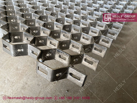 عمق 3/4 "، سمك 16ga، 1-7/8" فتحة هيكساجونال، 410S الفولاذ المقاوم للصدأ هيكسميتال - HESLY الصين مبيعات المصنع المزود