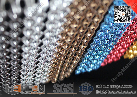 1.6 ملم × 2.8 م ارتفاع ضد الصدأ السلسلة المعدنية شاشة الطيران الستار المزود