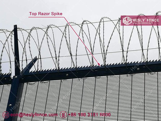 358 سياج شبكي عالي الأمان | مقاوم للتسلق والقطع | مطلي بالمسحوق الأسود | لوحة 2.5 × 3.0 متر | HeslyFence، الصين المزود