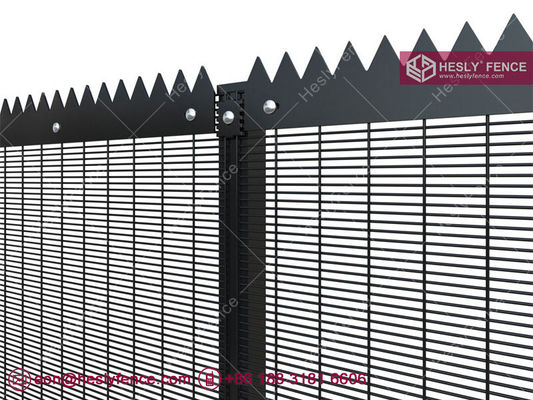 358 سياج شبكي عالي الأمان | مقاوم للتسلق والقطع | مطلي بالمسحوق الأسود | لوحة 2.5 × 3.0 متر | HeslyFence، الصين المزود