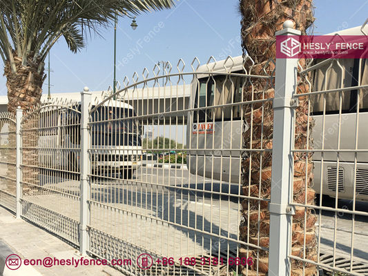868 سياج شبكي ملحوم مزخرف | ارتفاع 1086 مم | عرض 2 متر | عمود SHS60X1.5 مم | أسود RAL9005 | HeslyFence-الصين المزود