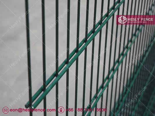 868 شبك سلكي مزدوج | سياج محيط رياضي | سلك أفقي مزدوج 6.0 مم | لوحة شبكية صلبة | مطلي بالمسحوق المزود