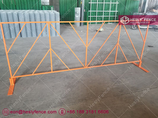 نظام سياج مؤقت مزخرف | حاجز للمشاة | أنبوب إطار 19 مم | مطلي بالمسحوق الأبيض | HeslyFence-China المزود