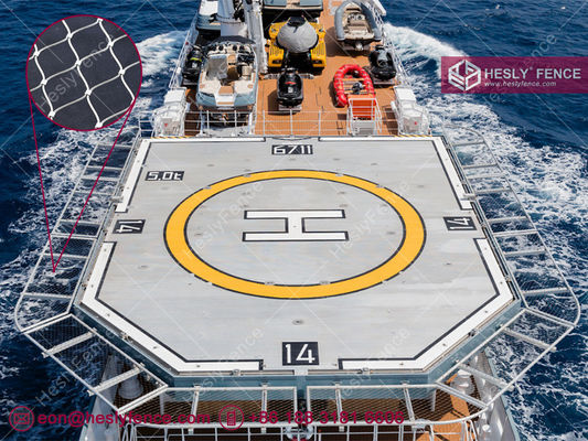 CAP437, 125kg اختبار تحميل انخفاض شبكة الحماية هليديك السياج 316 الفولاذ المقاوم للصدأ سلك حبل شبكة المزود