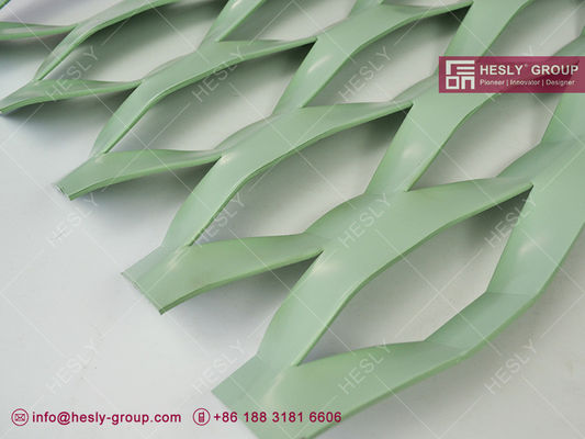 شبكة ألومنيوم زخرفية معمارية موسعة بطلاء أكسيد ملون المزود