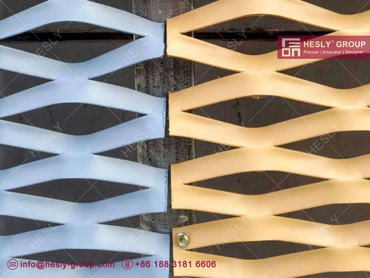 شبكة ألومنيوم زخرفية معمارية موسعة بطلاء أكسيد ملون المزود