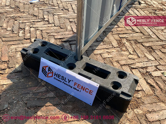 ألواح حواجز مؤقتة للبيع | ارتفاع 2.0 متر، عرض 2.4 متر | لون أزرق | أقدام مطاطية | HeslyFence، الصين المزود