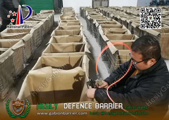 الحاجز العسكري الصيني الدفاعي مع القماش الجيوتكسيتيل الملفوفة المزود