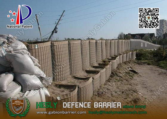 الحاجز العسكري الصيني الدفاعي مع القماش الجيوتكسيتيل الملفوفة المزود