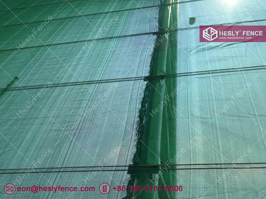 نسيج HDPE حاجز رياح للبيع | 400 جرام/متر مربع | أخضر | شبكة مكافحة الغبار | مورد سياج حاجز رياح صيني المزود