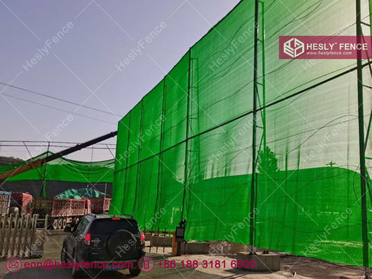 نسيج HDPE حاجز رياح للبيع | 400 جرام/متر مربع | أخضر | شبكة مكافحة الغبار | مورد سياج حاجز رياح صيني المزود