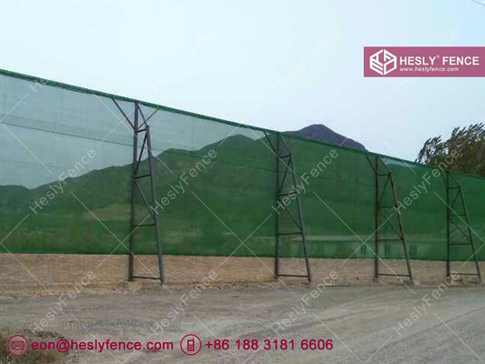 حاجز الرياح من قماش HDPE للضغط على الغبار في محطة توليد الطاقة الحرارية ، حائط Hesly Windbreak المزود