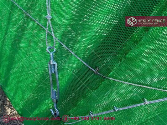 حاجز الرياح من قماش HDPE للضغط على الغبار في محطة توليد الطاقة الحرارية ، حائط Hesly Windbreak المزود