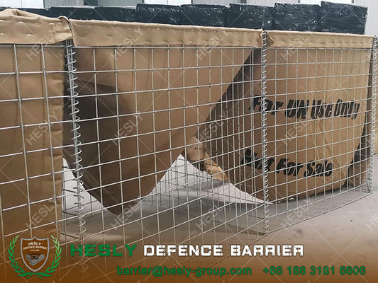 حاجز الجابيون الحديدي المليء بالصناعات الجغرافية العسكرية المزود