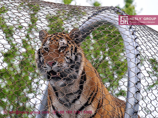 316L سلك الفولاذ المقاوم للصدأ كابل الحيوان قفص للحديقة الحيوانية الحديقة الصينية مصنع شبكة الحديقة المزود